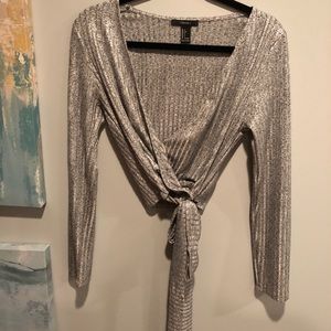 Silver forever 21 crop